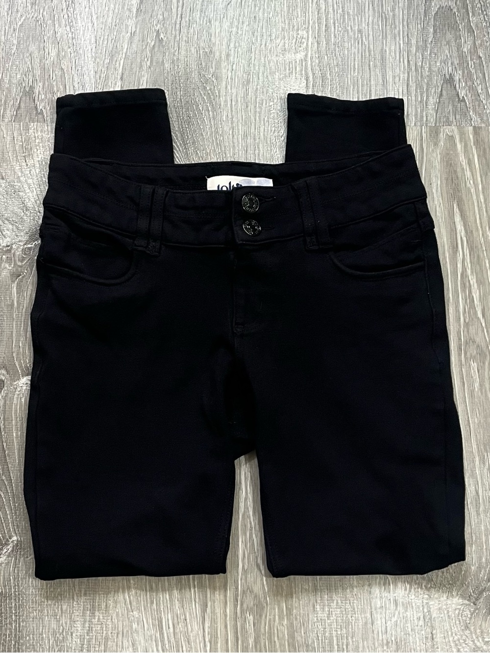 Jolt Vintage Y2K Juniors Size 7 Black Low Rise Soft Casual Knit Skinny Pants